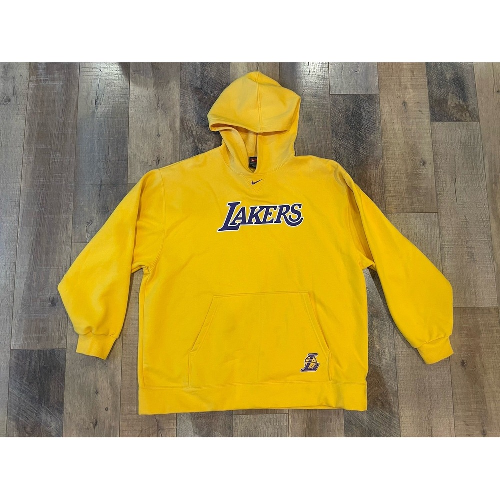 LA Lakers Nike Team Hoodie | Vintage 90s 2000s NBA Basketball Sportswear XXL VTG